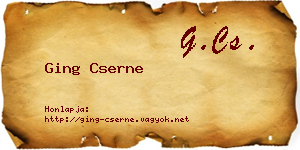 Ging Cserne névjegykártya